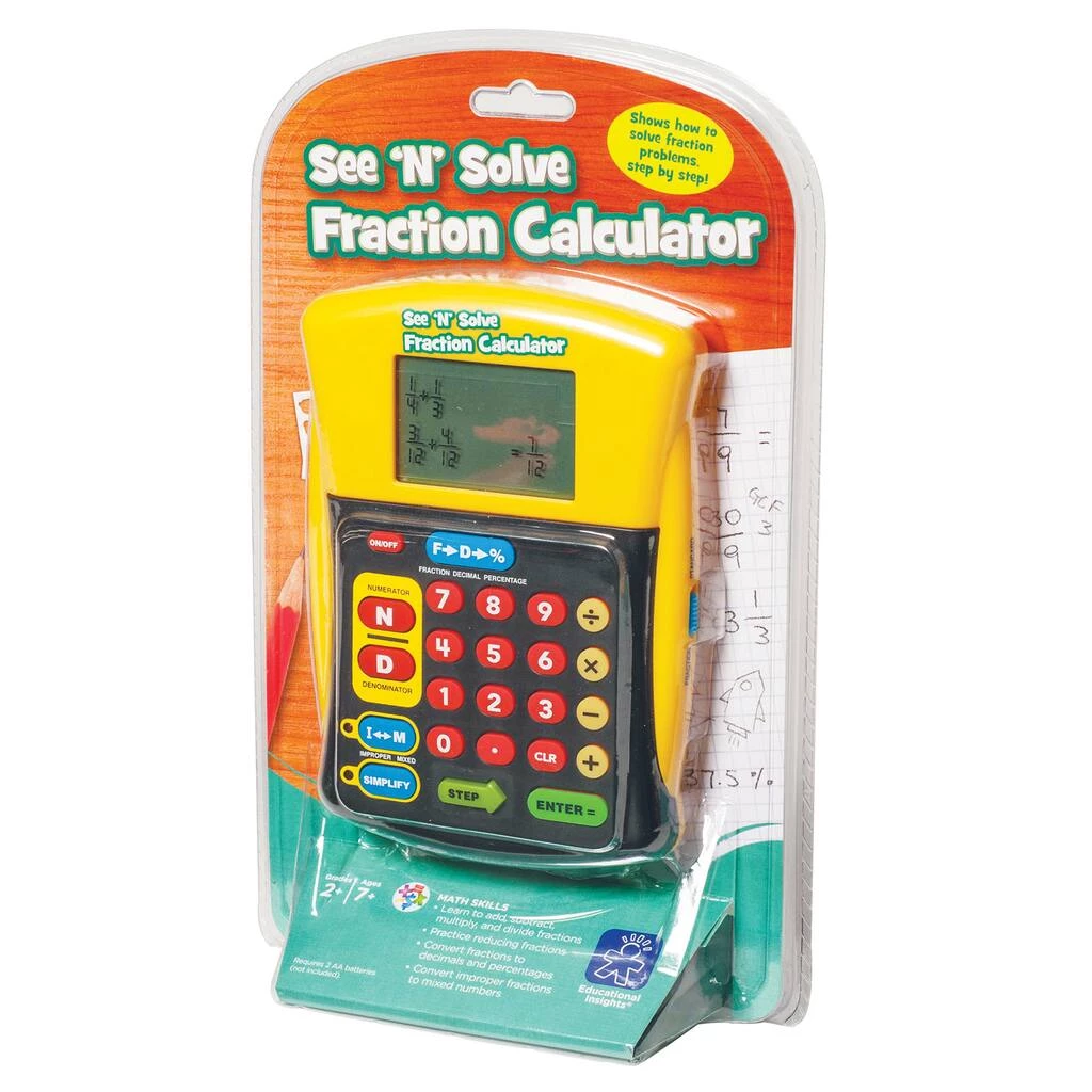 Discount π See 'N' Solve Fraction Calculator by EDUCATIONAL INSIGHTS π - Image 2