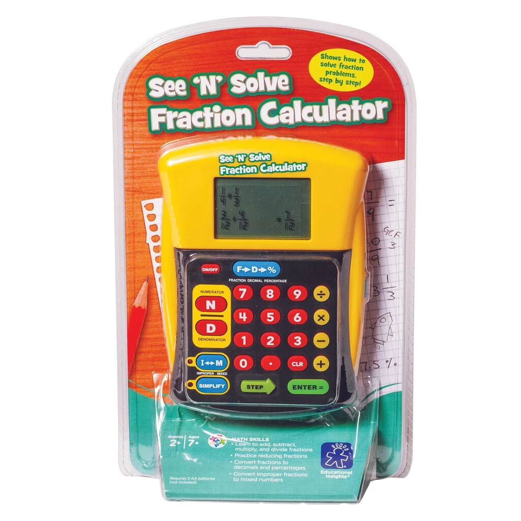 Discount π See 'N' Solve Fraction Calculator by EDUCATIONAL INSIGHTS π - Image 3