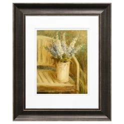 Top 10 ⌛ Timeless Frames® Larkspur Bouquet on Bench Framed Print Wall Art 🥰