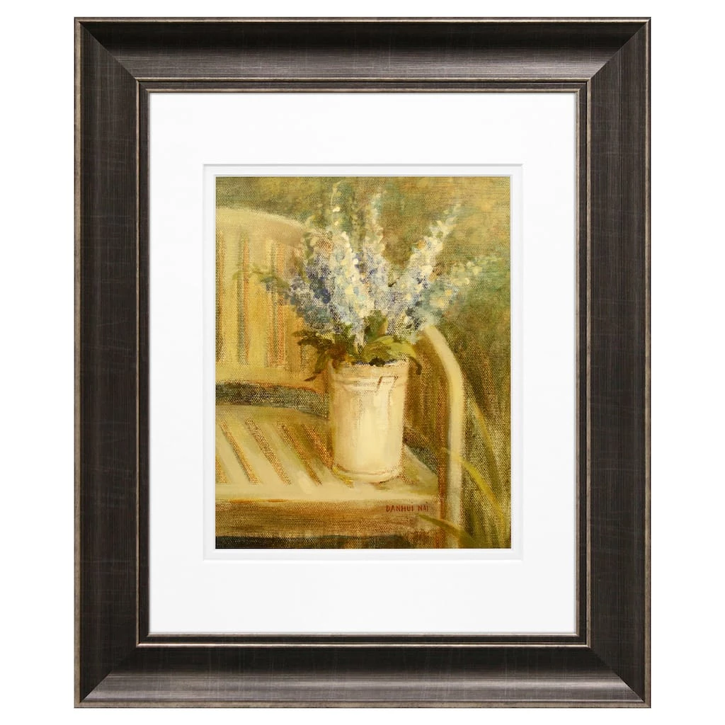 Top 10 ⌛ Timeless Frames® Larkspur Bouquet on Bench Framed Print Wall Art 🥰