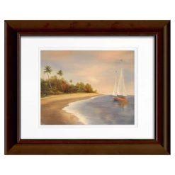 Discount 👍 Timeless Frames® Tropical Beach Sailboat Framed Wall Art ⌛