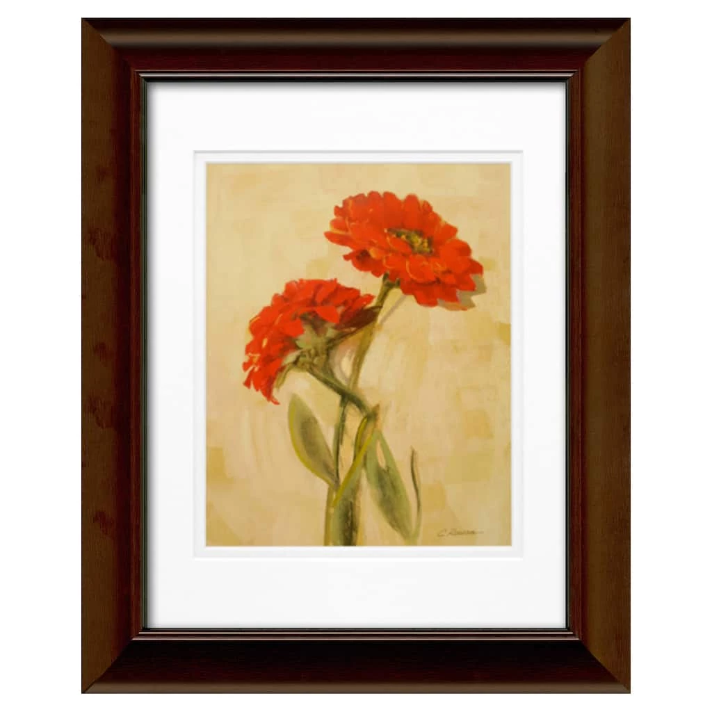 Discount ❤️ Timeless Frames® Red Spicy Zinnias Framed Wall Art 🔥