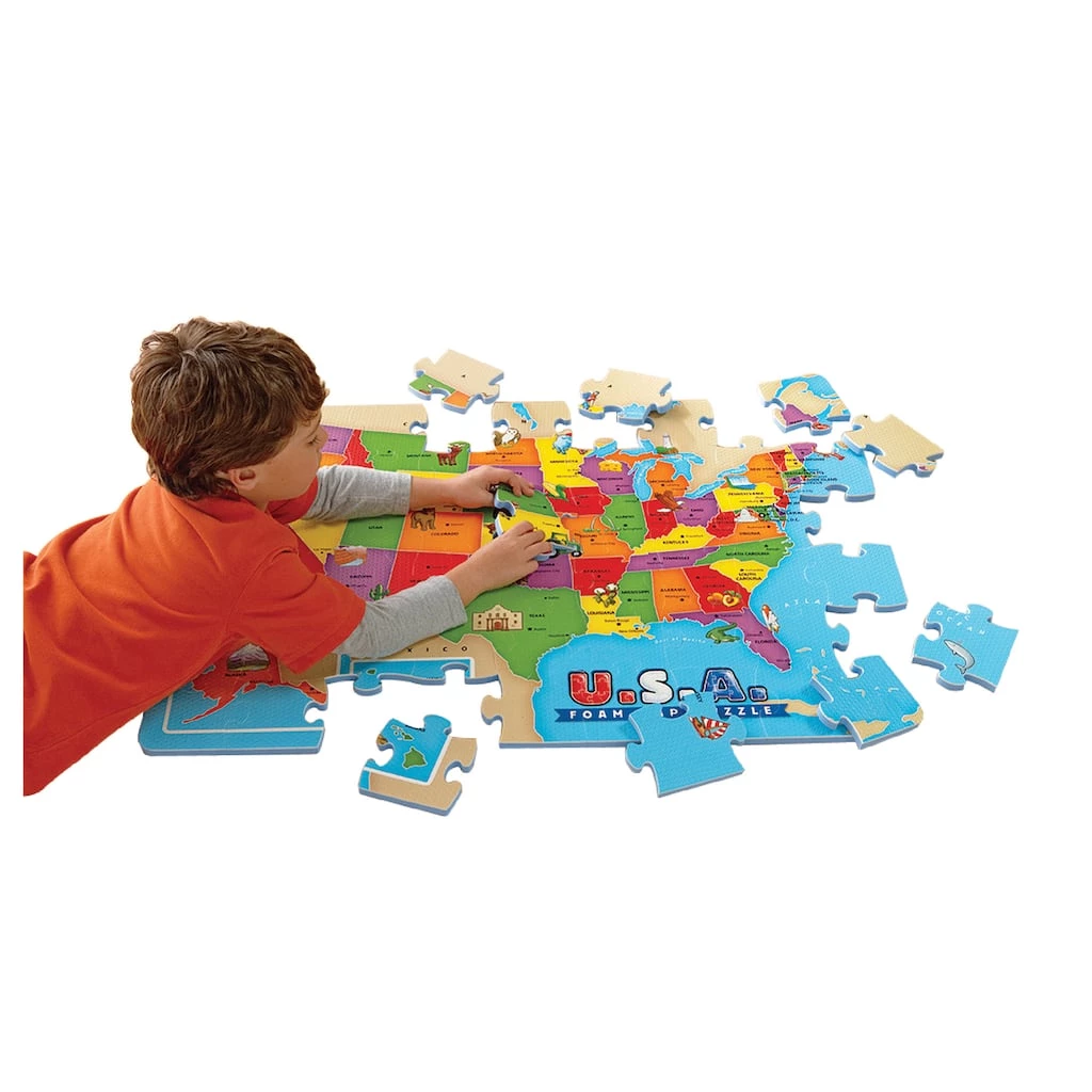 Best Pirce π U.S.A. Foam Map 54 Piece Floor Puzzle by EDUCATIONAL INSIGHTS π₯° - Image 3