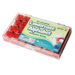 Promo 🔥 Educational Insights 5/8" Lowercase Alphabet See & Stamp Transparent Rubber Stamps ✔️