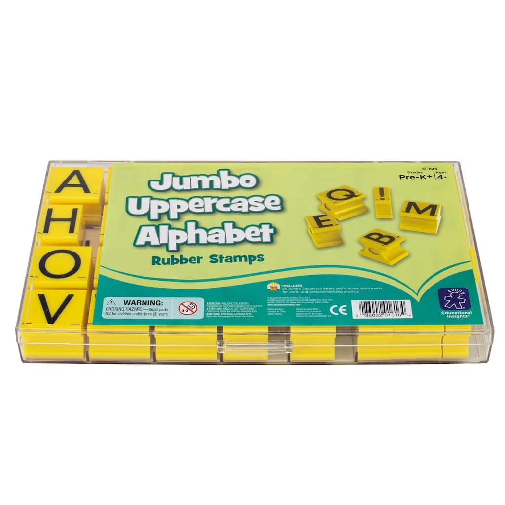 Hot Sale 🔥 Educational Insights Jumbo Uppercase Alphabet Rubber Stamps ⭐