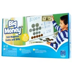 Hot Sale 😀 Educational Insights Big Money 3-D Magnetic Coins & Bills 😍