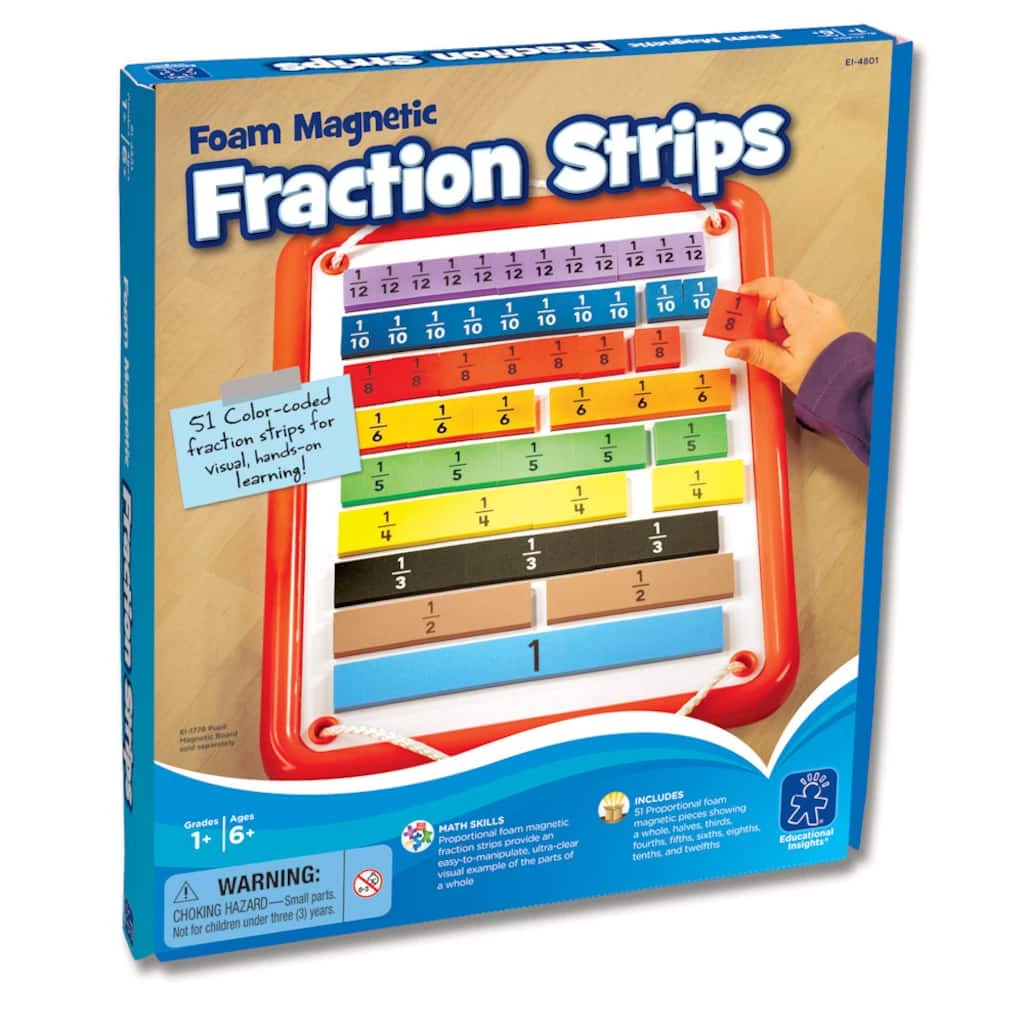 Cheapest π Educational Insights Foam Magnetic Fraction Strips π₯