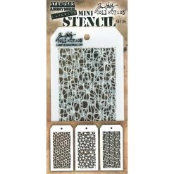 New 🥰 Stampers Anonymous Tim Holtz® Mini #35 Layering Stencil Set 🌟