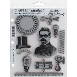 Brand new ⌛ Stampers Anonymous Tim Holtz® The Professor Cling Stamp Set 🎉