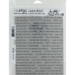 New ✨ Stampers Anonymous Tim Holtz® Tiny Text Cling Stamp Set 👏