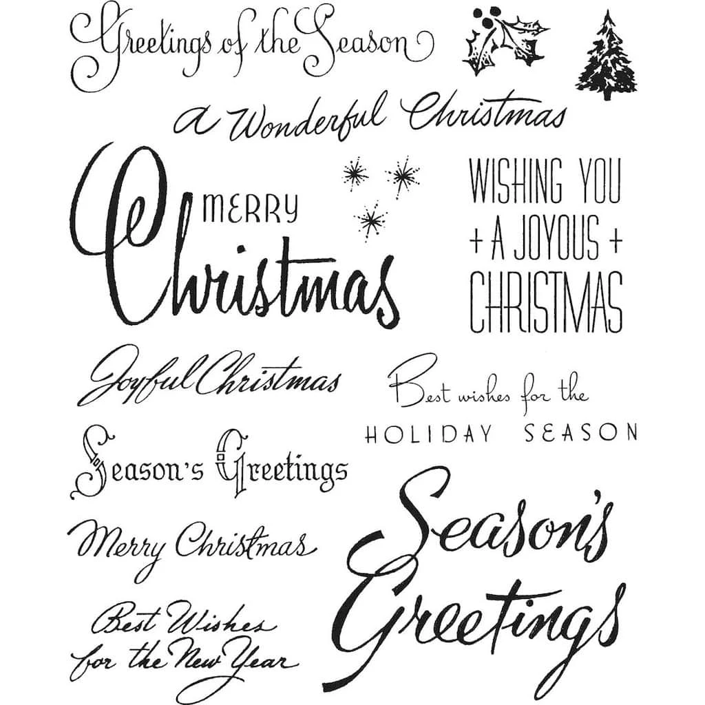 Discount π₯ Stampers Anonymous Tim Holtz® β Christmastime Phrases Cling Stamps π - Image 2