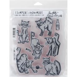 Budget ✔️ Stampers Anonymous Tim Holtz® Crazy Cats Cling Stamps 🌟