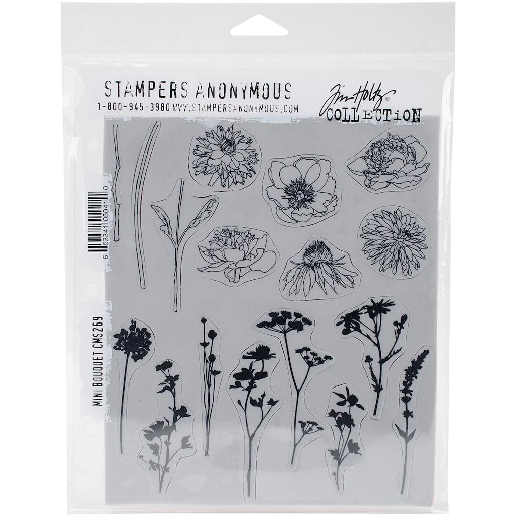 Flash Sale 🧨 Stampers Anonymous Tim Holtz® Mini Bouquet Cling Stamps 🥰