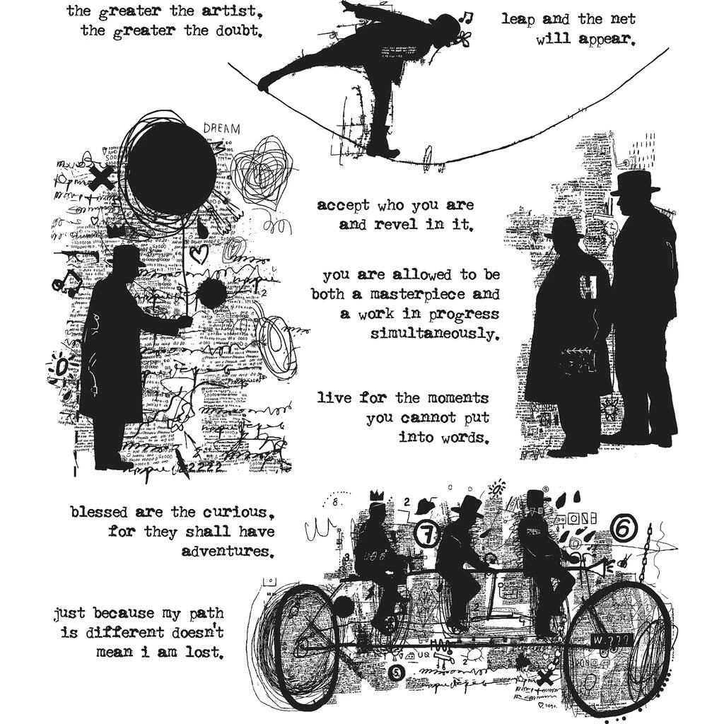 Coupon 🤩 Stampers Anonymous Tim Holtz® Theories Cling Stamps 💯 - Image 2