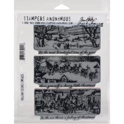 Deals ❤️ Stampers Anonymous Tim Holtz® Holiday Scenes Cling Stamps 🎉