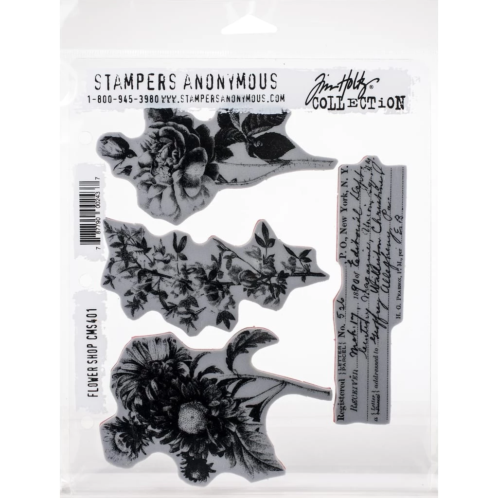 Budget π― Stampers Anonymous Tim Holtz® Flower Shop Cling Stamps π₯