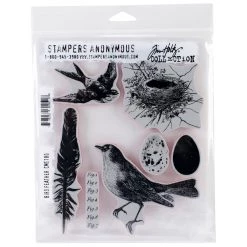 Best Pirce 🧨 Stampers Anonymous Tim Holtz® Bird Feather Cling Stamps 🔥