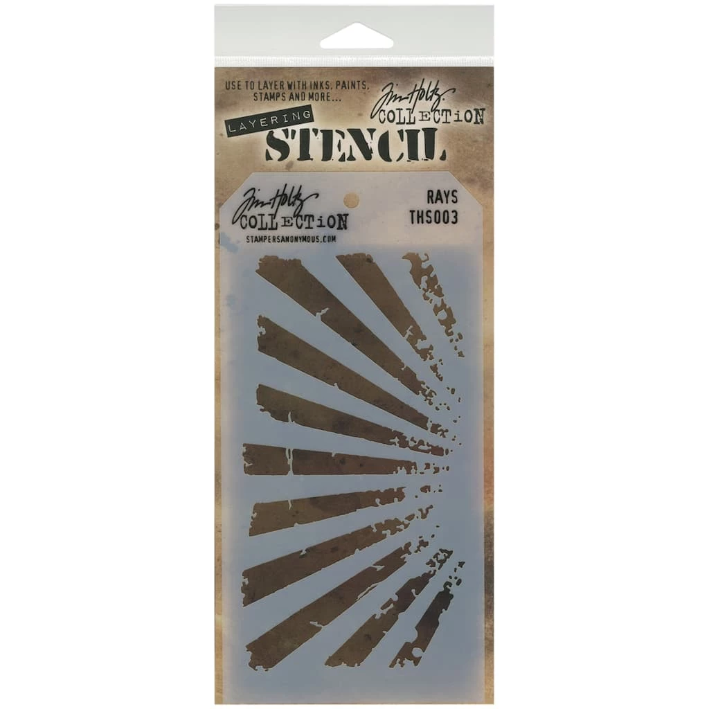 Discount 🎁 Stampers Anonymous Tim Holtz® Rays Layered Stencil ✔️