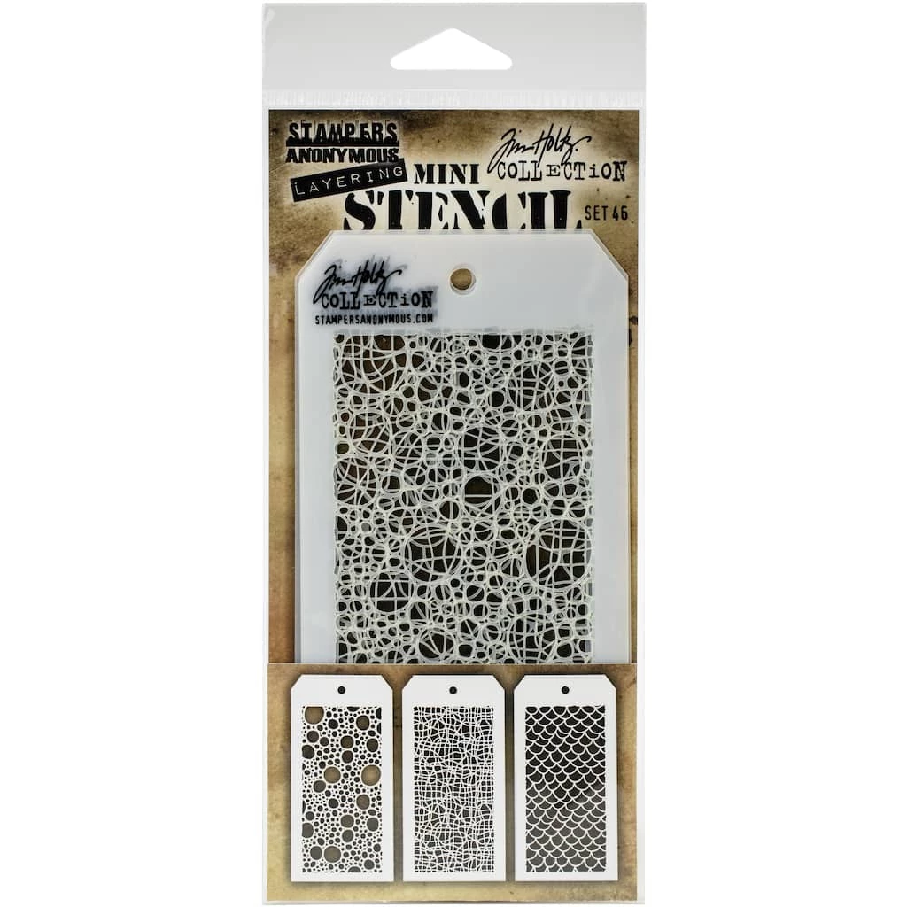 Buy π Stampers Anonymous Tim Holtz® Mini Layered Stencil Set No.46 π―