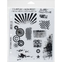 Cheapest 🥰 Stampers Anonymous Tim Holtz® Bitty Grunge Cling Stamps 🎁