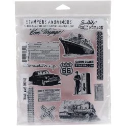 Flash Sale 👍 Stampers Anonymous Tim Holtz® Travel Ways Cling Stamps ✔️
