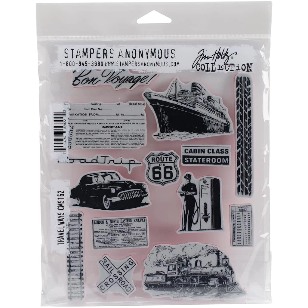 Flash Sale π Stampers Anonymous Tim Holtz® Travel Ways Cling Stamps βοΈ