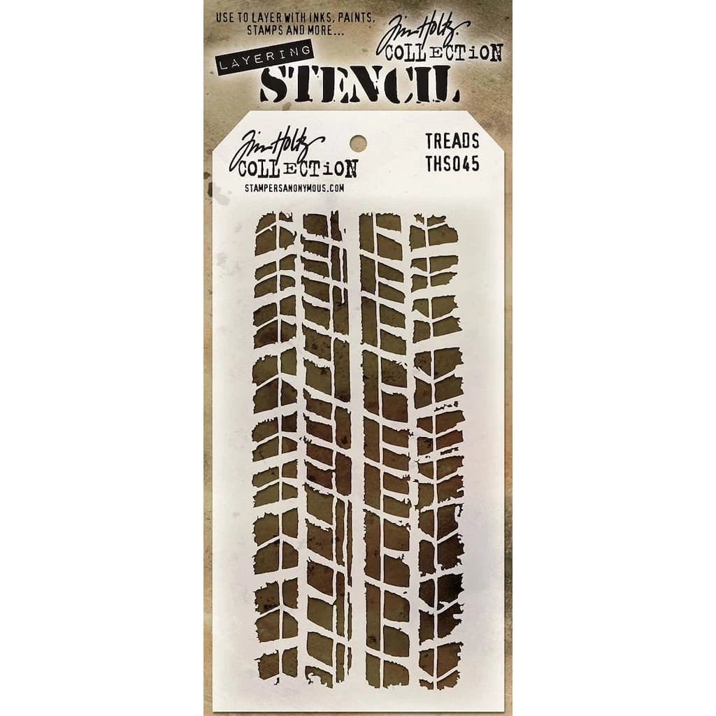 Brand new 🥰 Stampers Anonymous Tim Holtz® Treads Layered Stencil ⌛