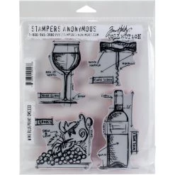 Wholesale 👍 Stampers Anonymous Tim Holtz® Wine Blueprint Cling Stamps 😍