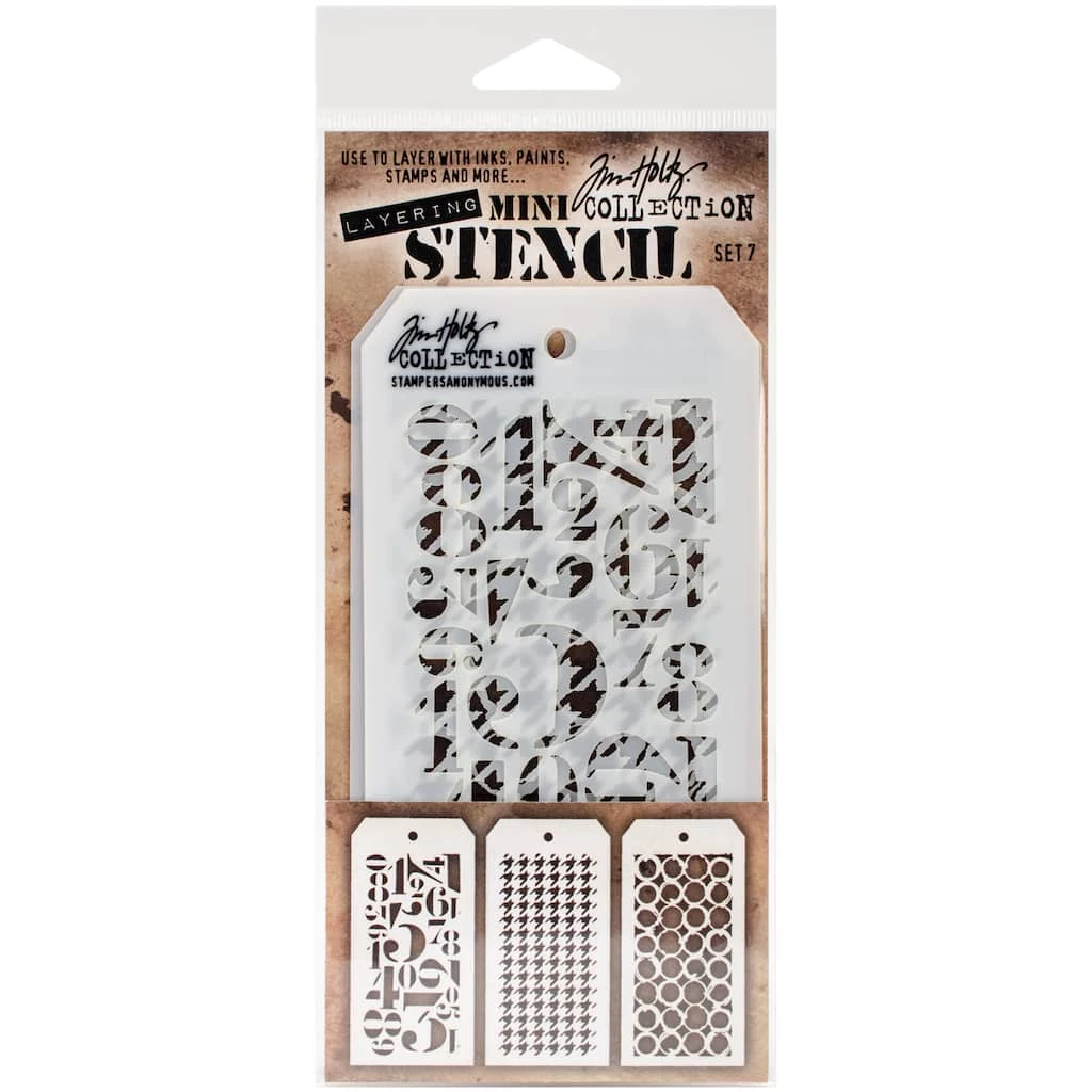 Wholesale π Stampers Anonymous Tim Holtz® Mini Layered Stencil Set No.7 β¨