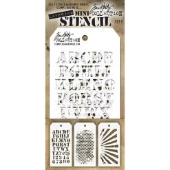 Discount ⭐ Stampers Anonymous Tim Holtz® Mini Layered Stencil Set No.5 ⌛