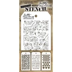 Promo 😉 Stampers Anonymous Tim Holtz® Mini Layered Stencil Set #6 ⭐