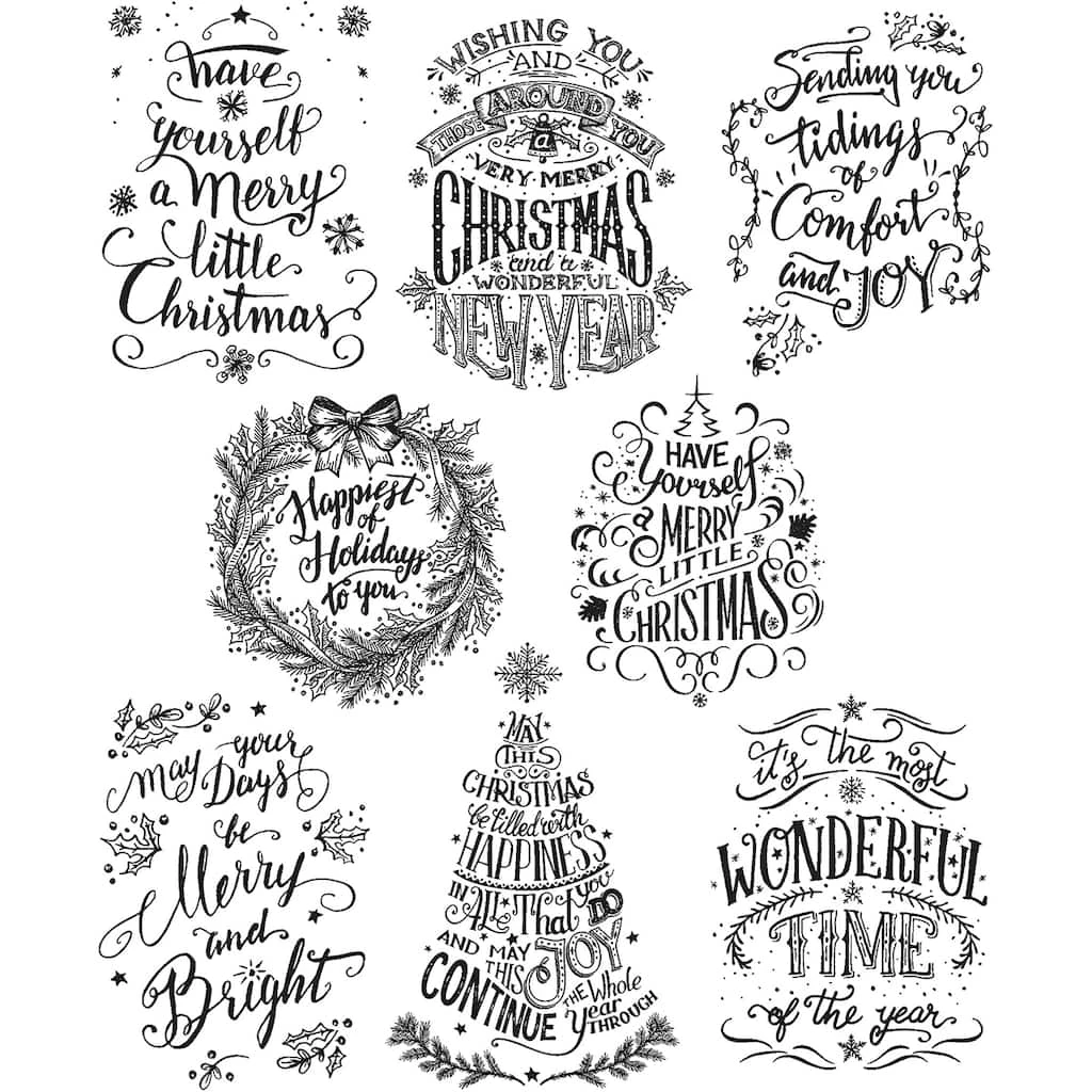 Buy β€οΈ Stampers Anonymous Tim Holtz® Doodle Greetings Cling Stamps π - Image 2