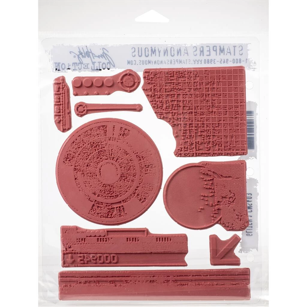 Best Sale ⭐ Stampers Anonymous Tim Holtz® Glitch 1 Cling Stamps Set ✔️ - Image 2