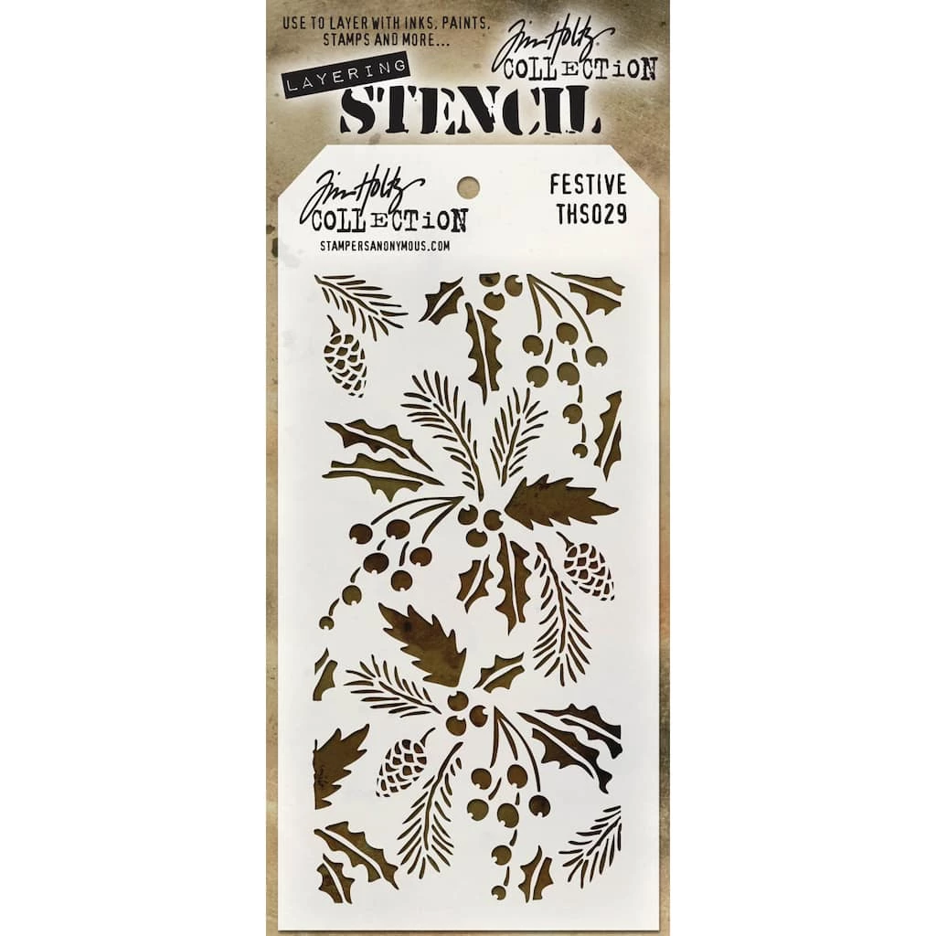 Promo π₯° Stampers Anonymous Tim Holtz® Festive Layered Stencil π―