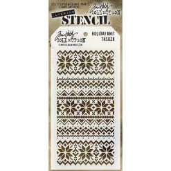 Budget 😀 Stampers Anonymous Tim Holtz® Holiday Knit Layered Stencil 🎉