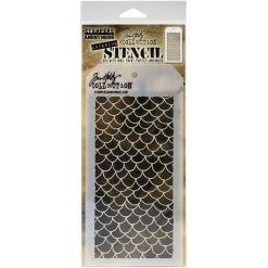 Cheap ❤️ Stampers Anonymous Tim Holtz® Scales Layered Stencil 💯