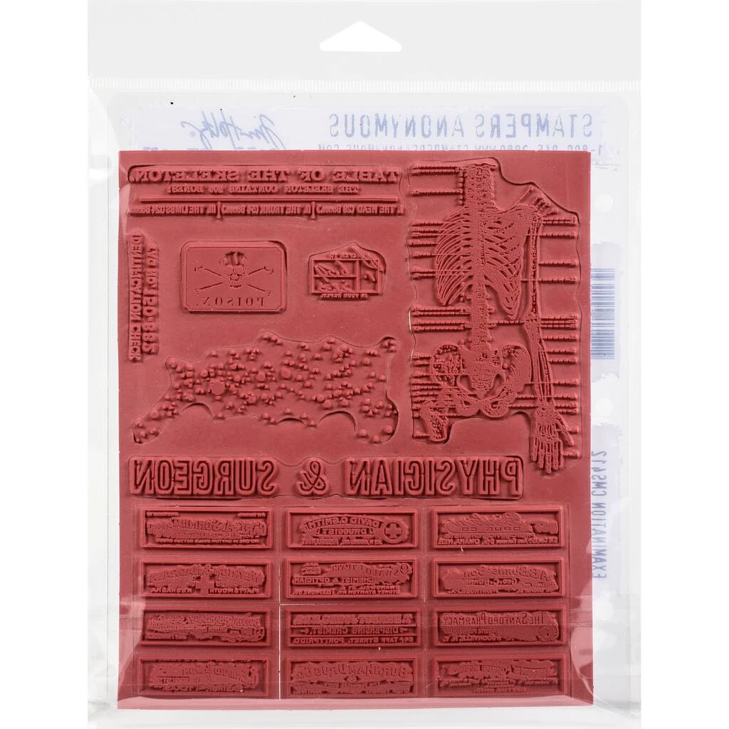 Cheapest π Stampers Anonymous Tim Holtz® Examination Cling Stamps β - Image 2