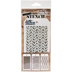 Outlet ✨ Stampers Anonymous Tim Holtz® Mini #12 Layering Stencil Set ✨