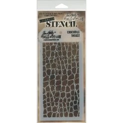 Coupon 😍 Stampers Anonymous Tim Holtz® Crocodile Layered Stencil 👍
