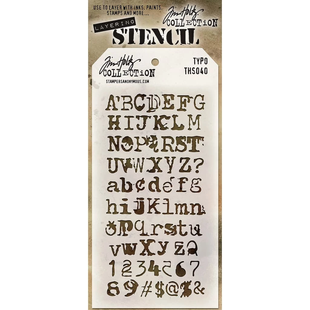 Wholesale π Stampers Anonymous Tim Holtz® Typo Layered Stencil π
