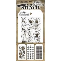 Best deal 🎉 Stampers Anonymous Tim Holtz® Mini #22 Layered Stencil Set 🛒