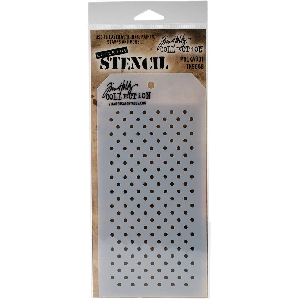 Hot Sale 🥰 Stampers Anonymous Tim Holtz® Polka Dots Layering Stencil, 4" x 8.5" ❤️ - Image 2