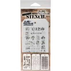 Best Pirce 🥰 Stampers Anonymous Tim Holtz® Mini Layered Stencil Set #15 🔔