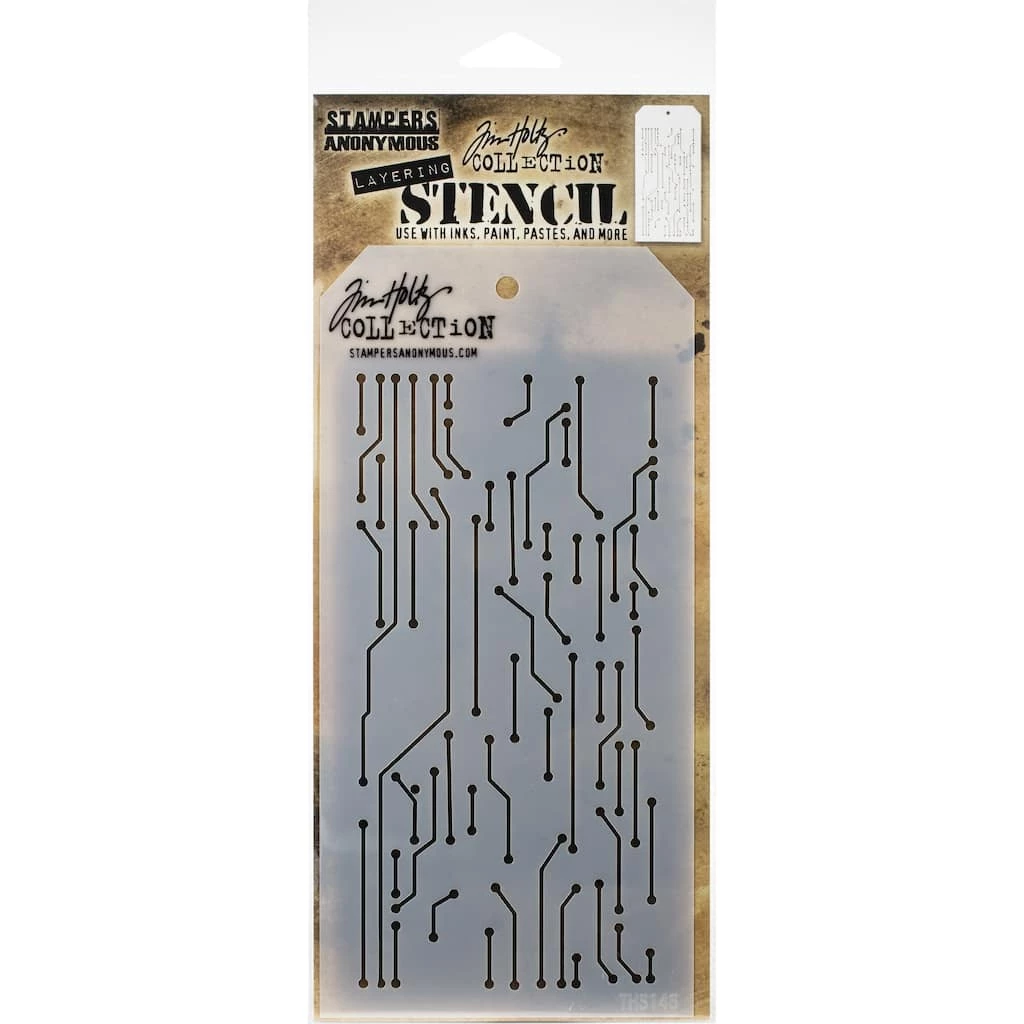 Cheapest 🔥 Stampers Anonymous Tim Holtz® Circuit Layered Stencil 🧨