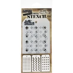 Hot Sale 👍 Stampers Anonymous Tim Holtz® Mini Layered Stencil Set #40 🎁