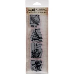 Hot Sale 😀 Stampers Anonymous Tim Holtz® Mini Blueprints 🎂 Birthday Strip Cling Stamp Set 🌟