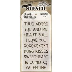 Promo 💯 Stampers Anonymous Tim Holtz® Valentine Layered Stencil 🤩