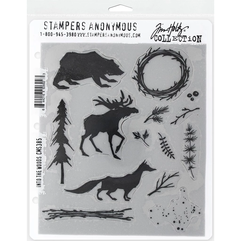 Best Pirce ⌛ Stampers Anonymous Tim Holtz® Into The Woods Cling Mount Stamp Set 🤩