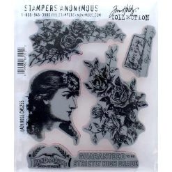 Coupon 🤩 Stampers Anonymous Tim Holtz® Lady Rose Cling Mount Stamp Set ⭐