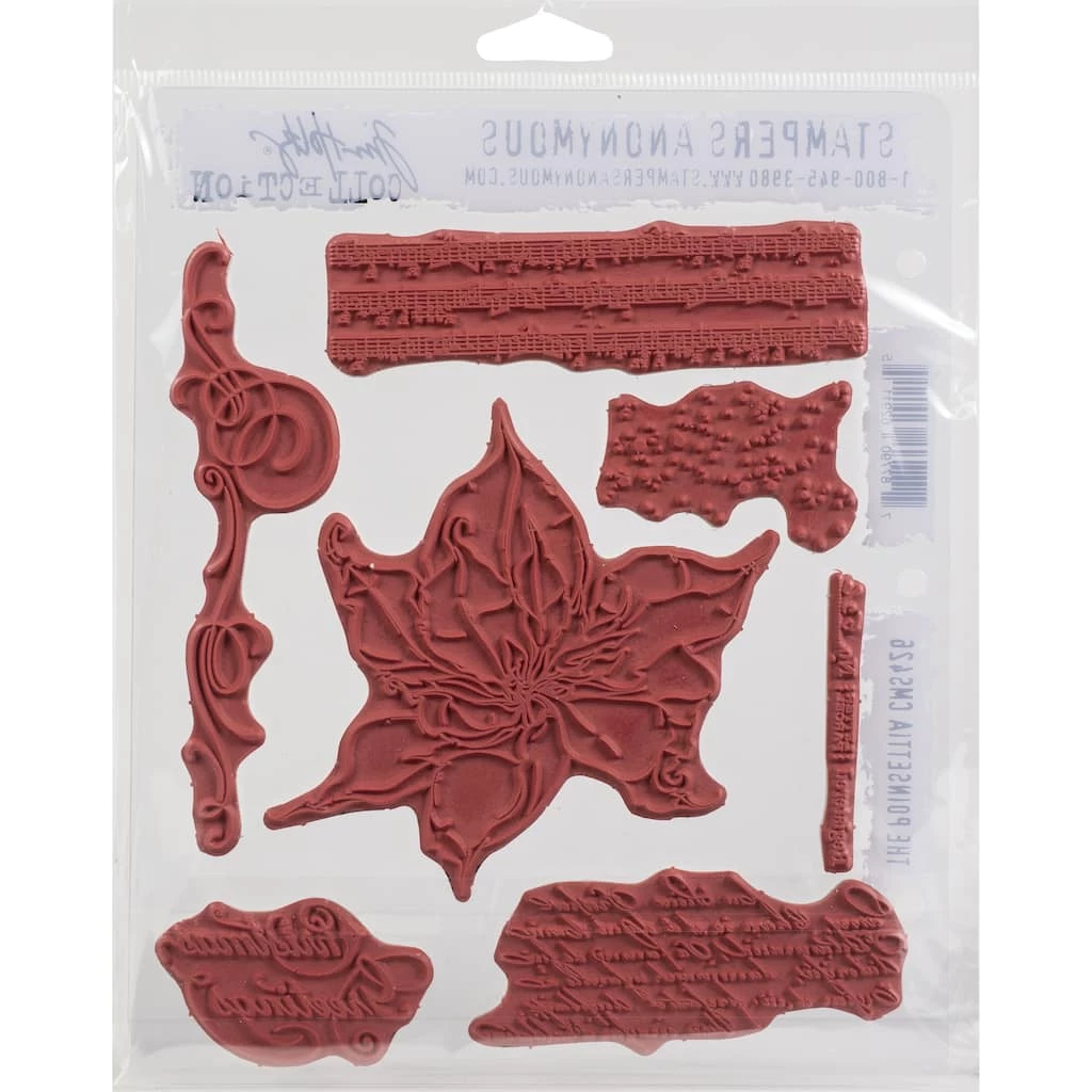 Top 10 π Stampers Anonymous Tim Holtz® The Poinsettia Cling Stamps β¨ - Image 3